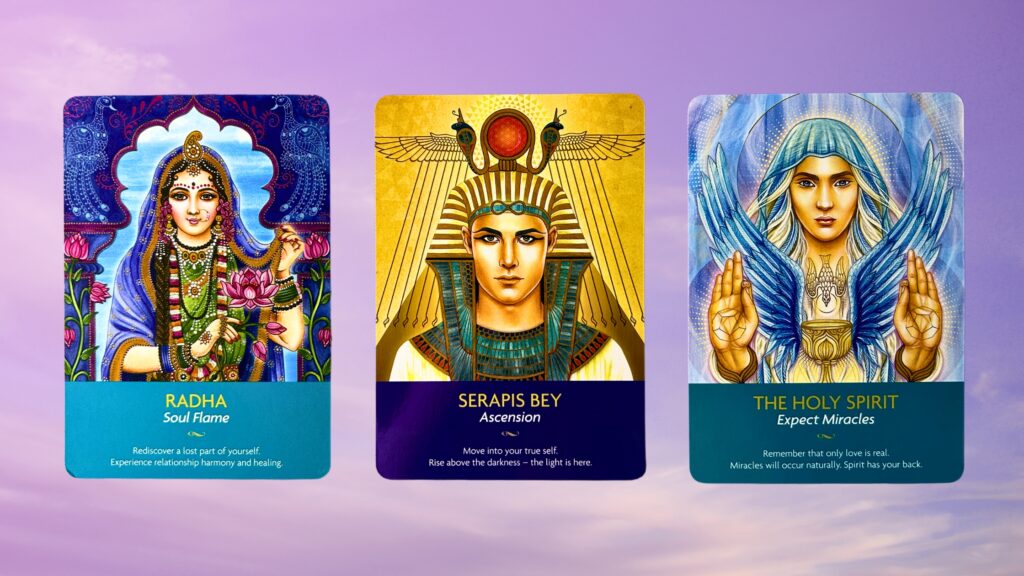 Cards from the Keepers of the Light Oracle deck