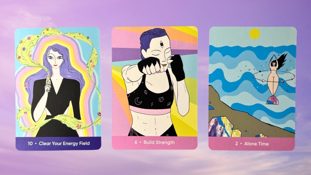 Cards from the Sacred Self-Care Oracle deck