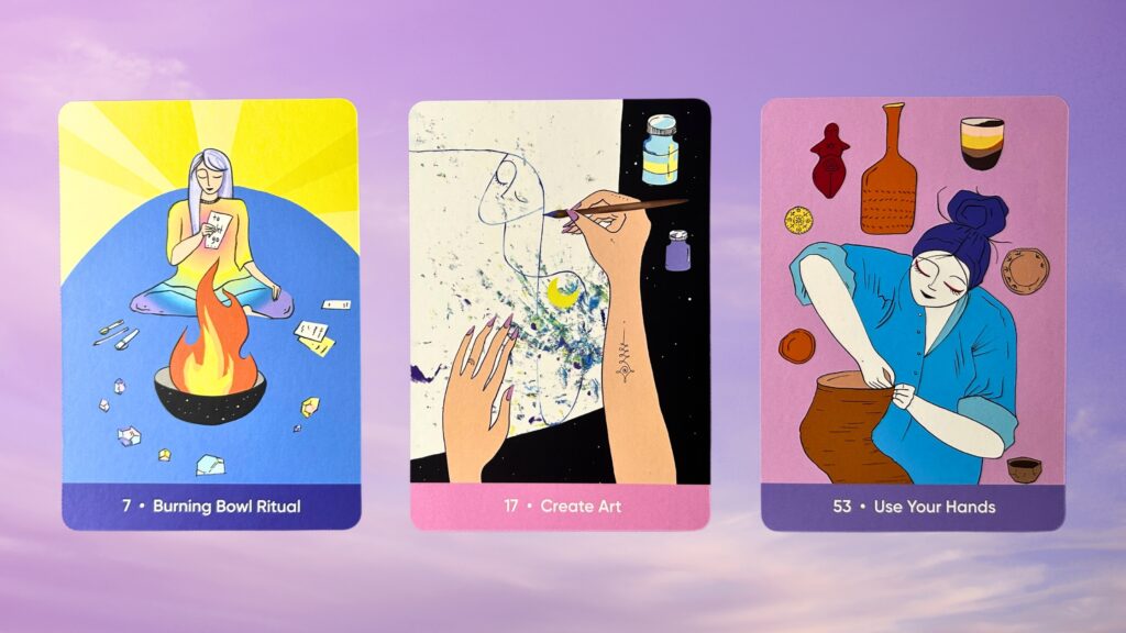 Cards from the Sacred Self-Care Oracle deck