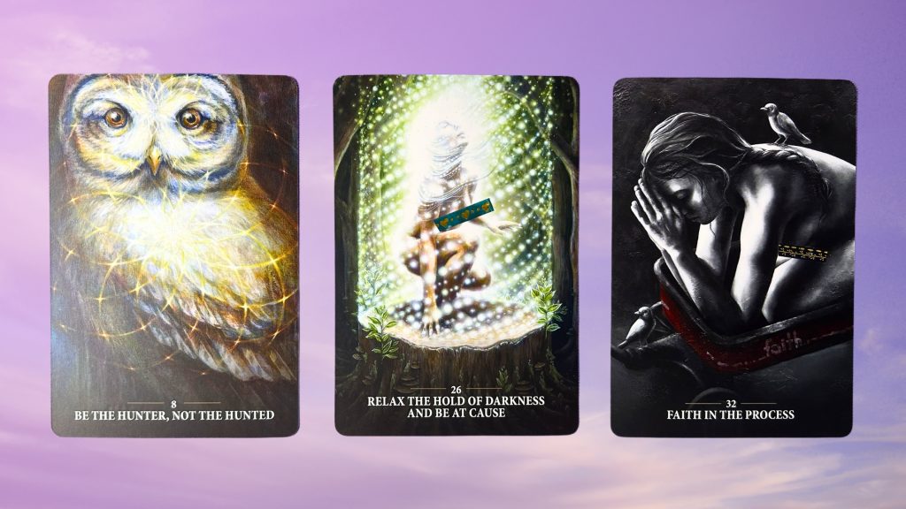 Cards from the Sacred Rebels Oracle deck