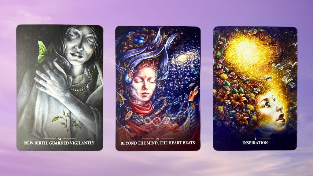 Cards from the Sacred Rebels Oracle deck