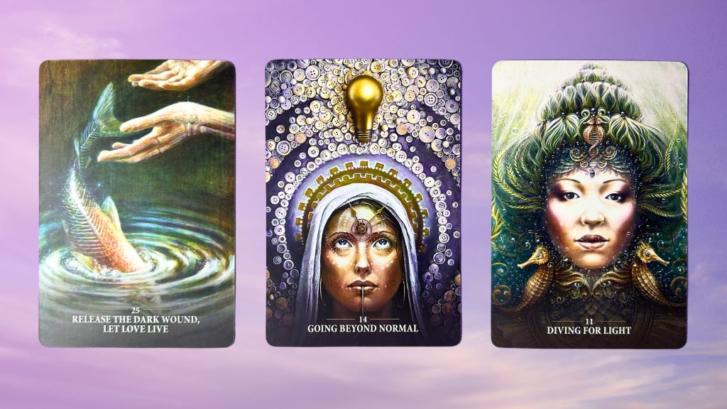 Cards from the Sacred Rebels Oracle deck