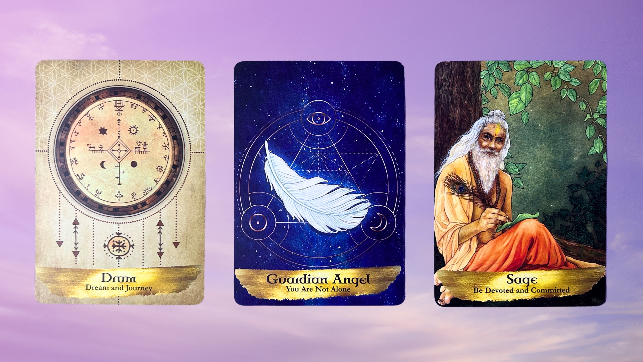 Cards from the Angels and Ancestors Oracle deck