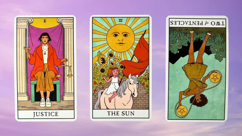 Cards from the Modern Witch Tarot deck