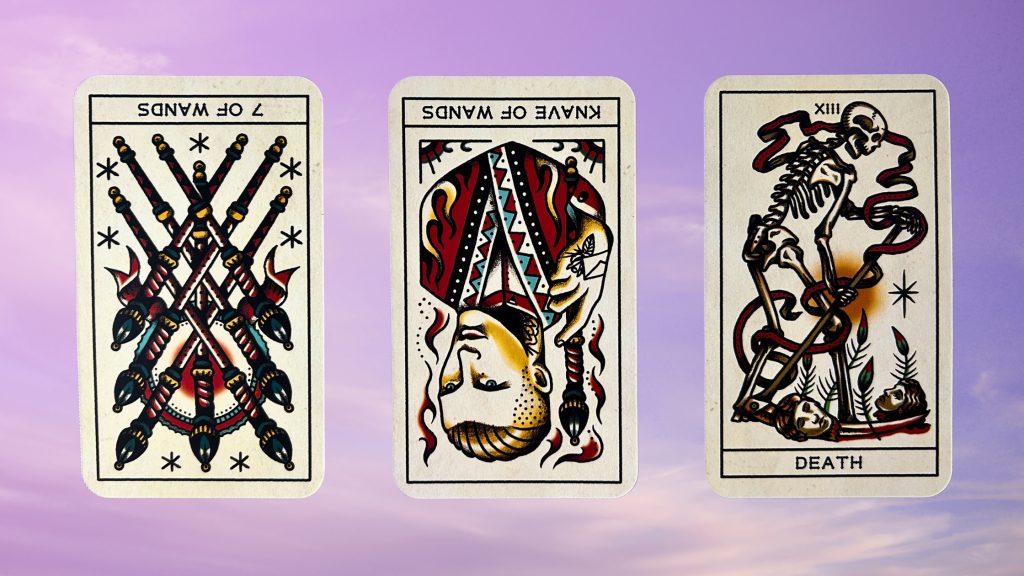 Cards from the Tattoo Tarot deck