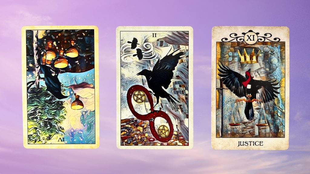 Cards from the Crow Tarot