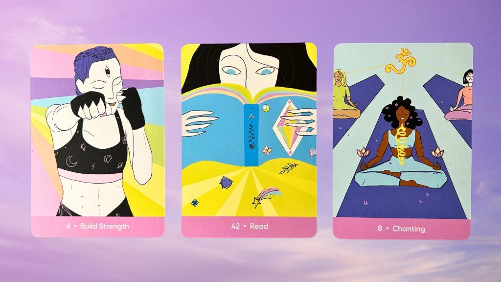 Cards from the Sacred Self-Care Oracle deck