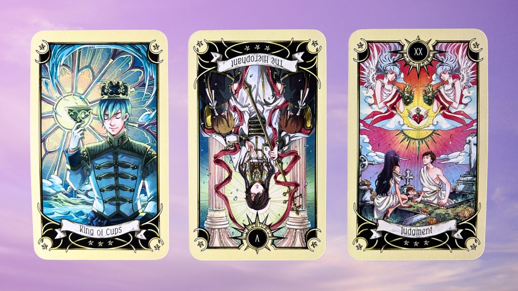 Cards from the Mystical Manga Tarot deck