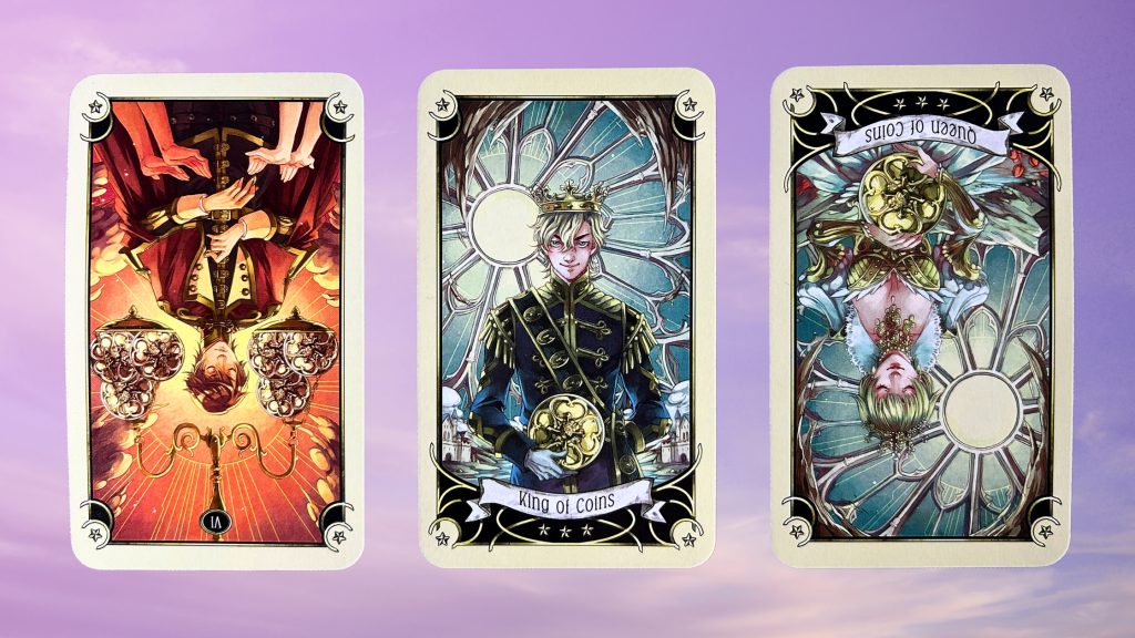 Cards from the Mystical Manga Tarot deck