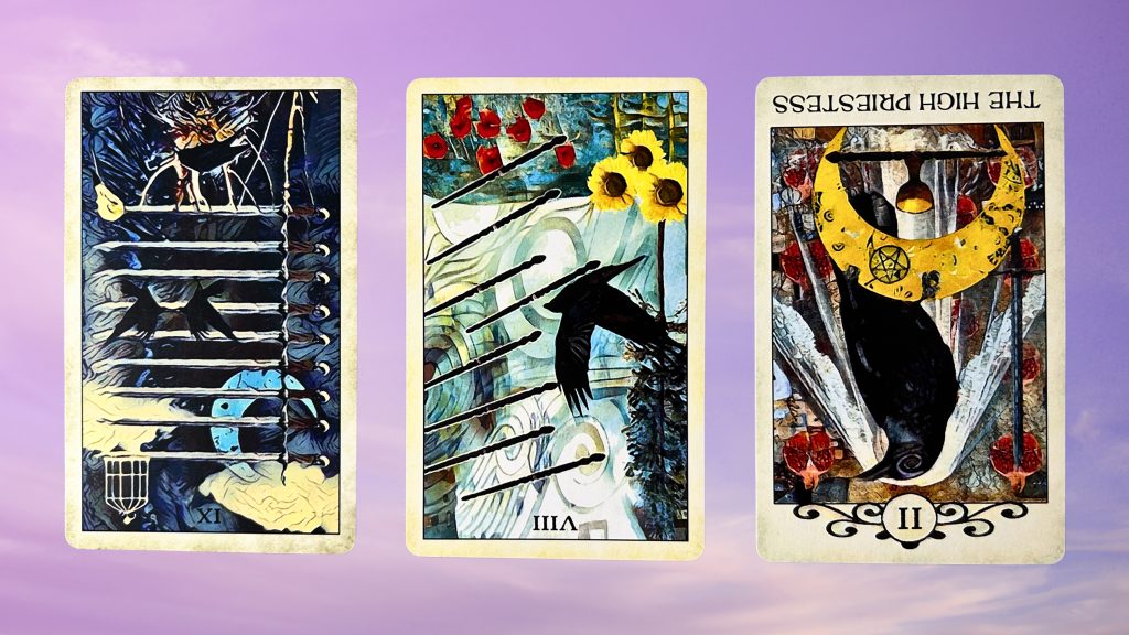 Cards from the Crow Tarot deck