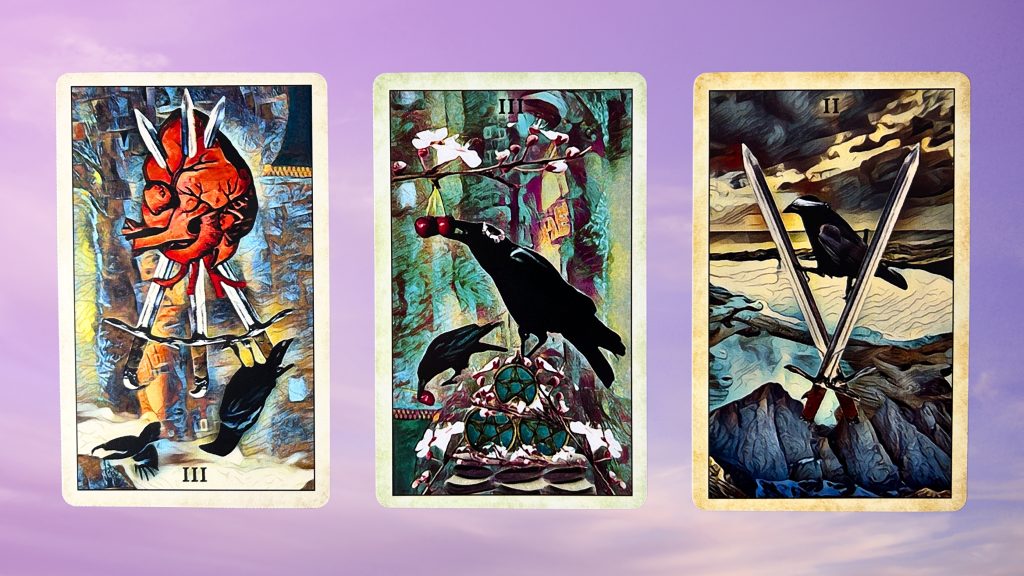 Cards from the Crow Tarot deck