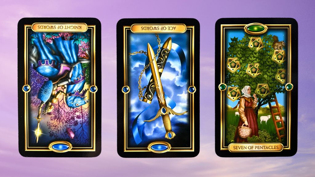 Cards from the Gilded Tarot deck