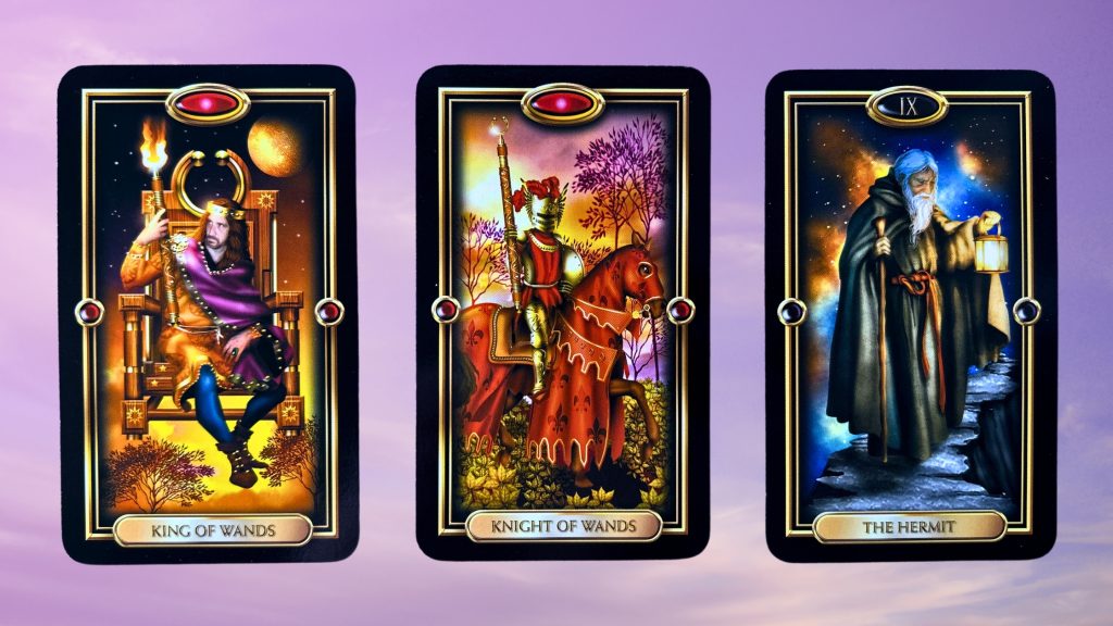 Cards from the Gilded Tarot deck