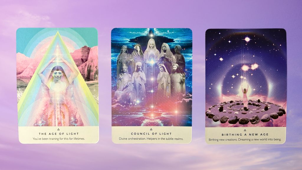 Cards from the Work Your Light Oracle deck