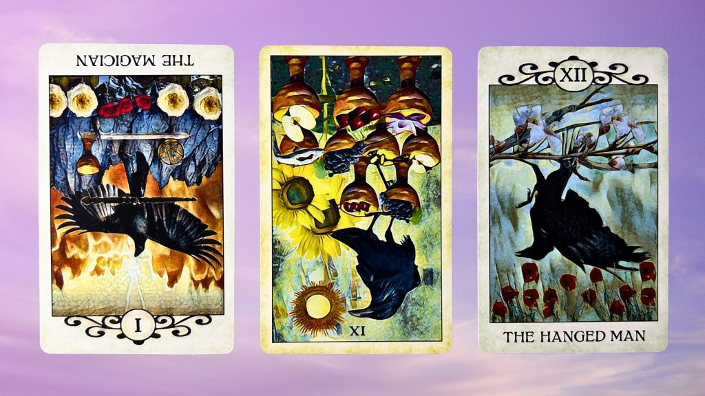 Cards from the Crow Tarot deck