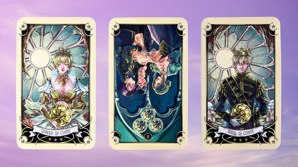 Cards from the Mystical Manga Tarot deck