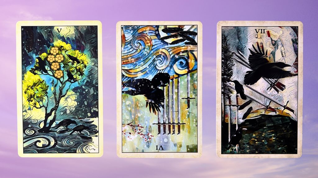Cards from the Crow Tarot deck