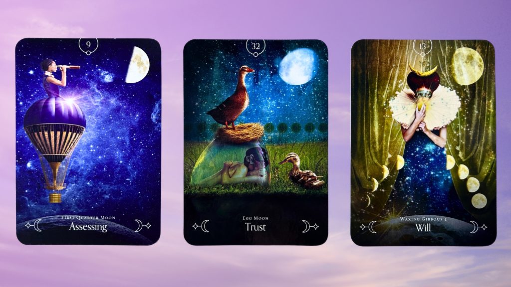 Cards from the Queen of the Moon Oracle deck