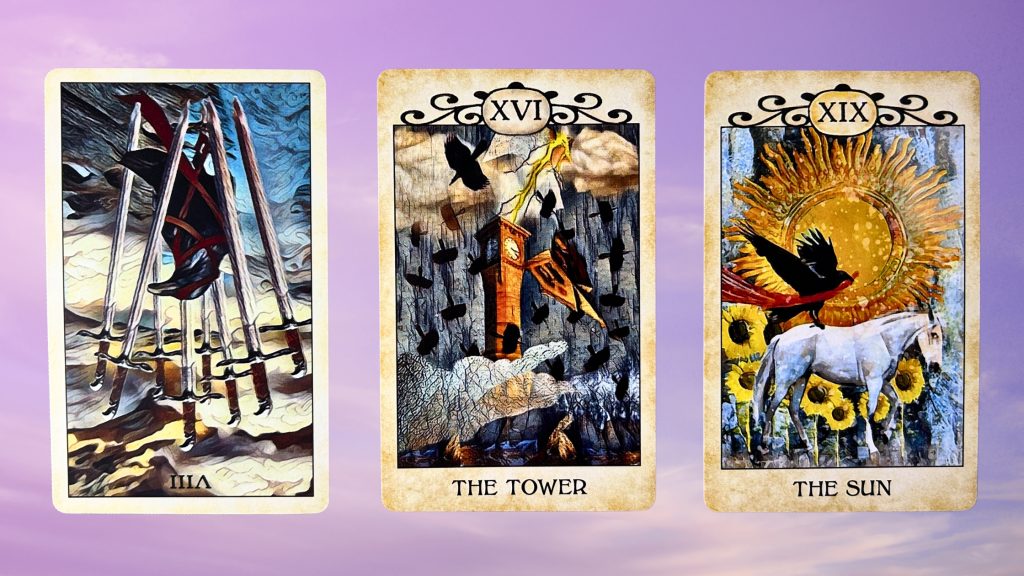 Cards from the Crow Tarot deck