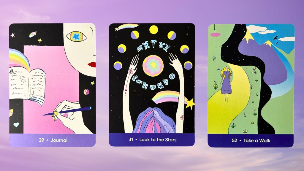 Cards from the Sacred Self-Care Oracle deck