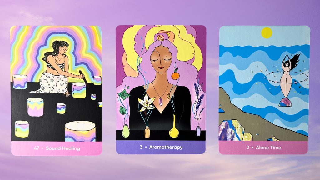 Cards from the Sacred Self-Care Oracle deck