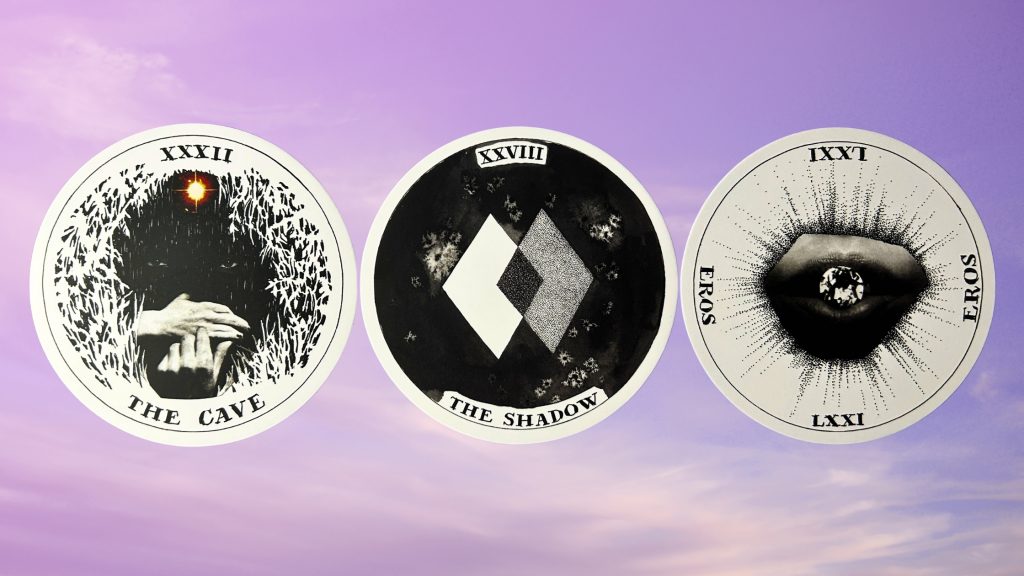 Cards from the Wild Unknown Archetypes Oracle deck: the cave, the shadow, and eros