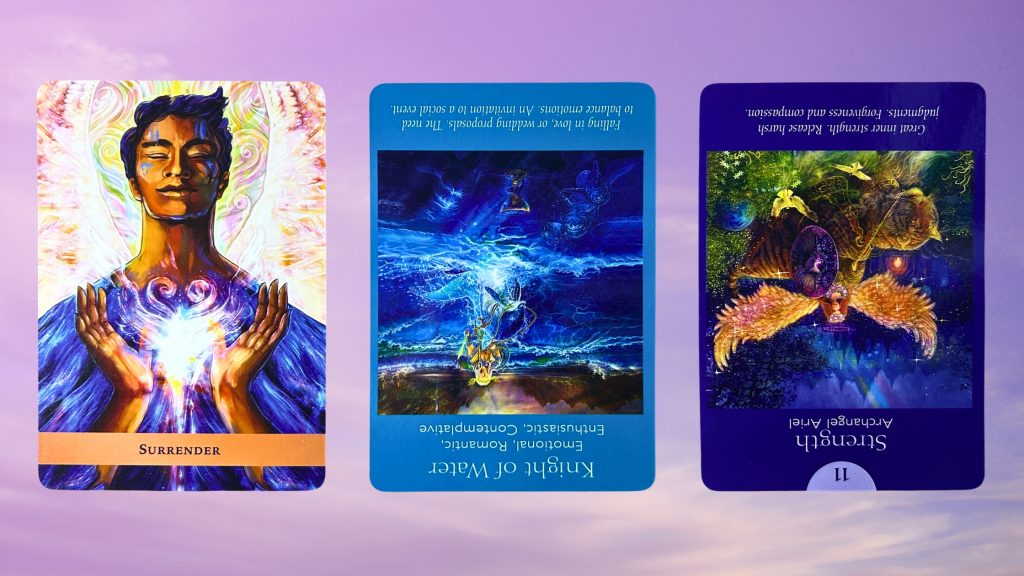 Cards from the Angel Guide Oracle and the Angel Tarot decks