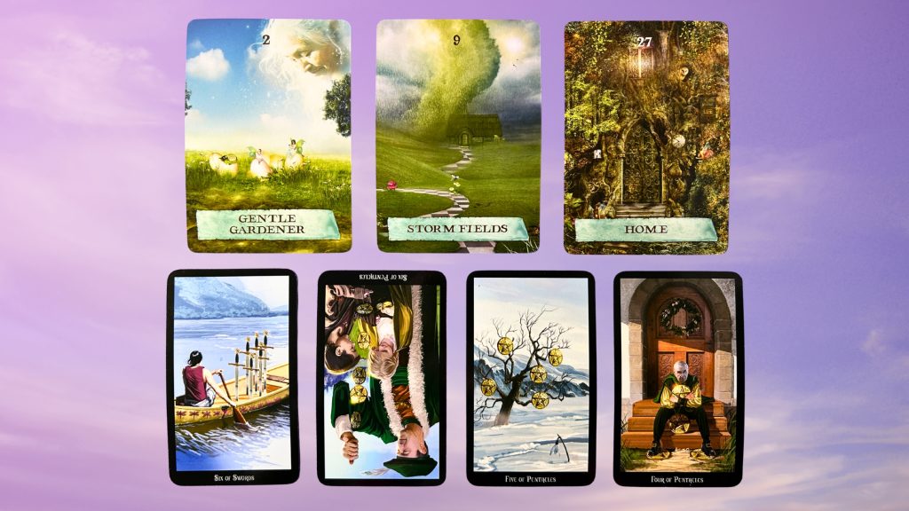 Cards from the Enchanted Map Oracle and the Witches Tarot deck