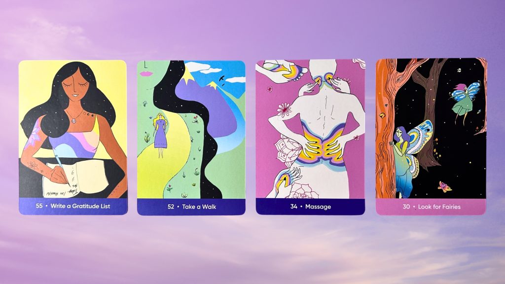 Cards from the Sacred Self-Care Oracle deck