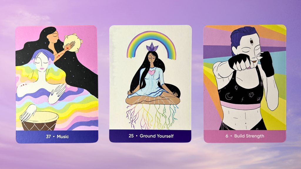 Cards from the Sacred Self-Care Oracle deck