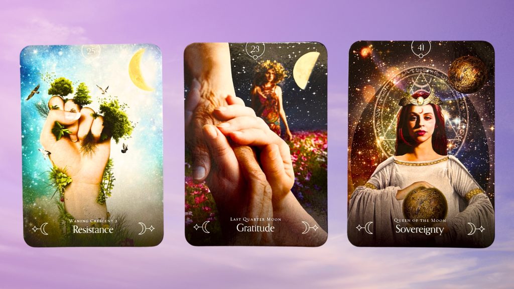 Cards from the Queen of the Moon Oracle deck