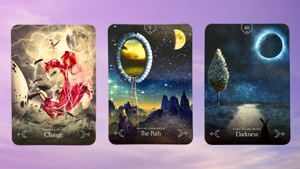Cards from the Queen of the Moon Oracle deck
