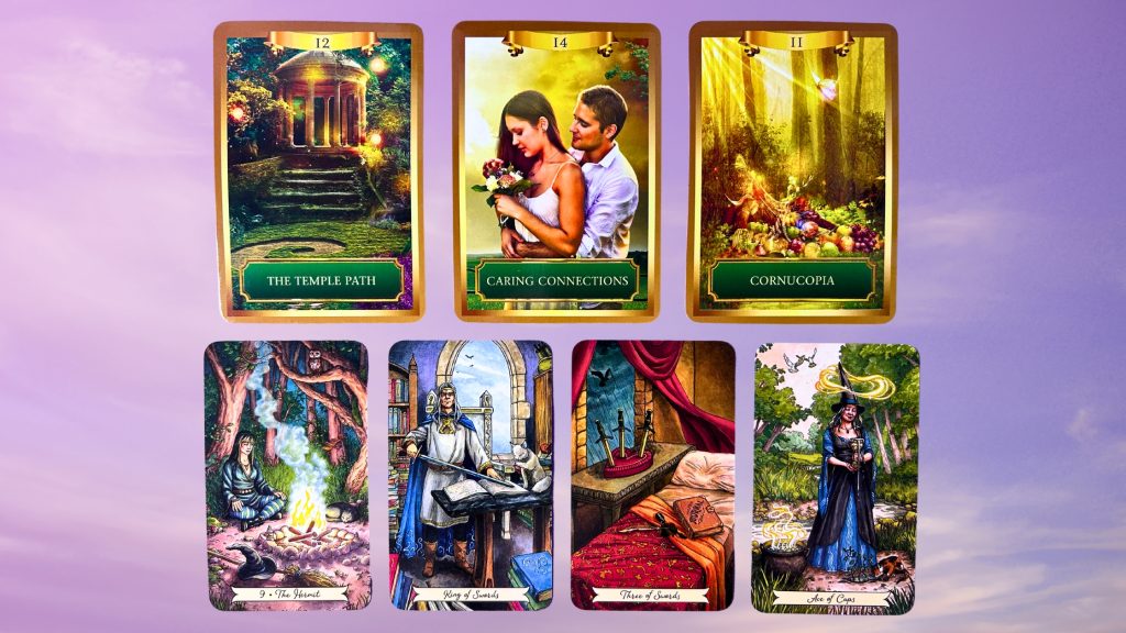 Cards from the Energy Oracle and the Everyday Witch Tarot deck