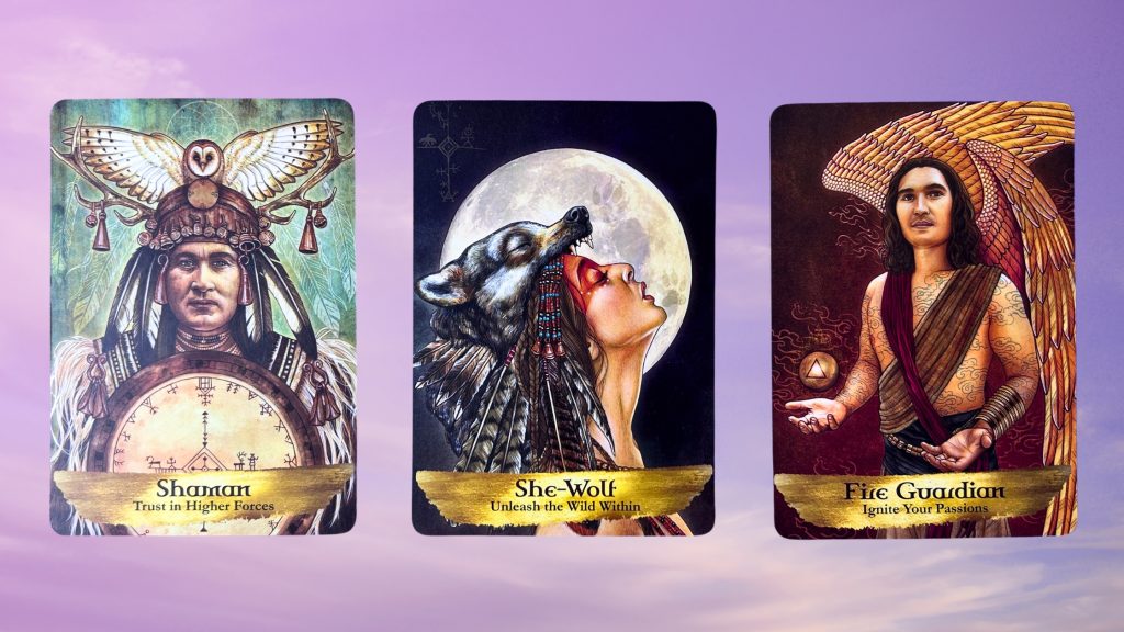 Cards from the Angels and Ancestors Oracle deck