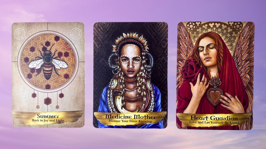 Cards from the Angels and Ancestors Oracle deck