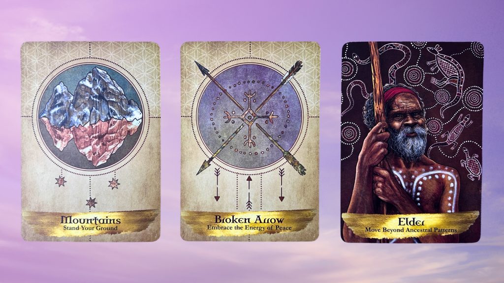 Cards from the Angels and Ancestors Oracle deck